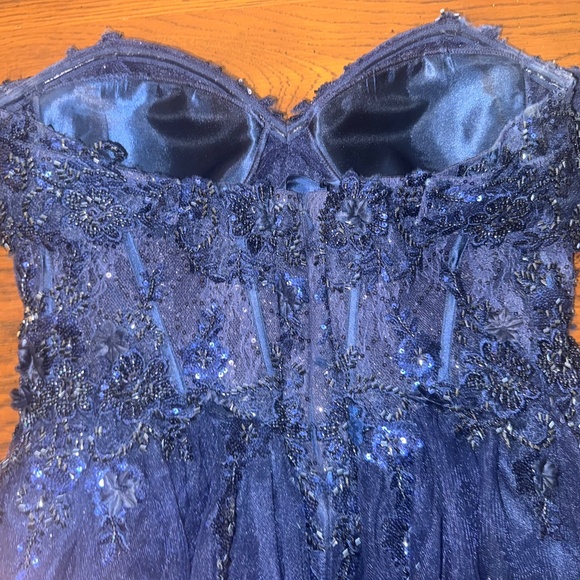 Prom Dress- Off Shoulder A-line Slit Gown by Ladivine (KV1126) - Picture 3 of 9